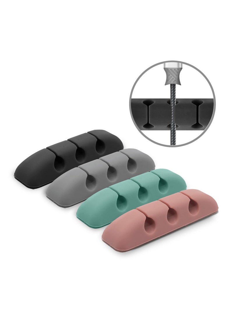 Ringke - Cable Organizer (4 pack) - 4 x 3 Slots - Multicolor Multicolor - Image 2