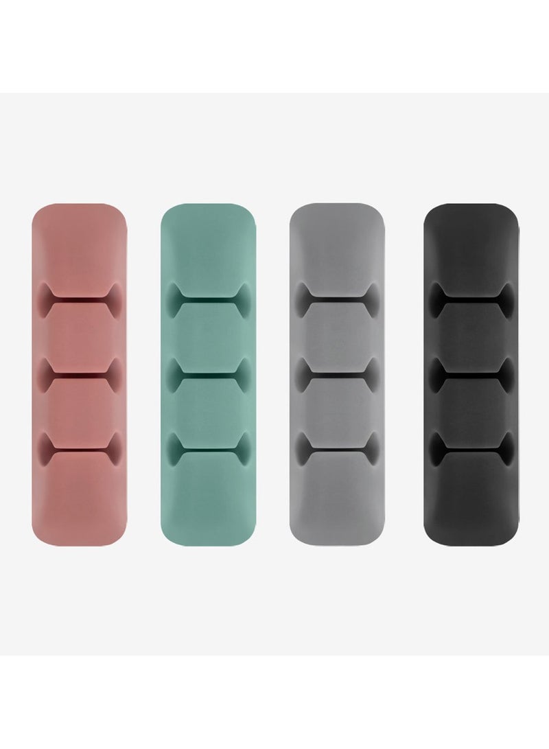 Ringke - Cable Organizer (4 pack) - 4 x 3 Slots - Multicolor Multicolor - Image 1