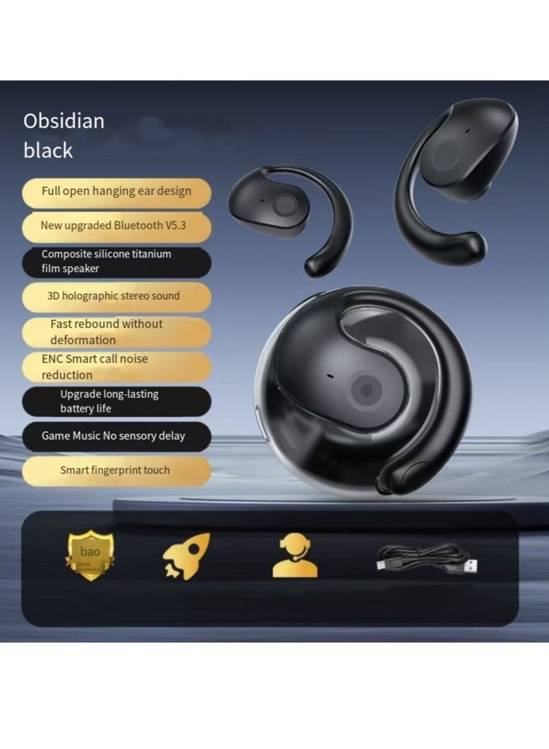 general Small Coconut Ball Bluetooth Headphones Translation Wireless Ear-hook Ultra-long Battery Life Noise Reduction Language Translation Earplugs - Image 1