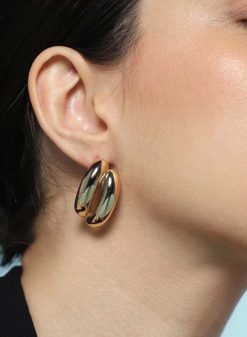 سوهي أقراط دائرية نسائية بتصميم   لون كاليفورنيا مقاس واحد من سبيكة معدنية بإغلاق ضاغط للمناسبات الكاجوال والسهرة