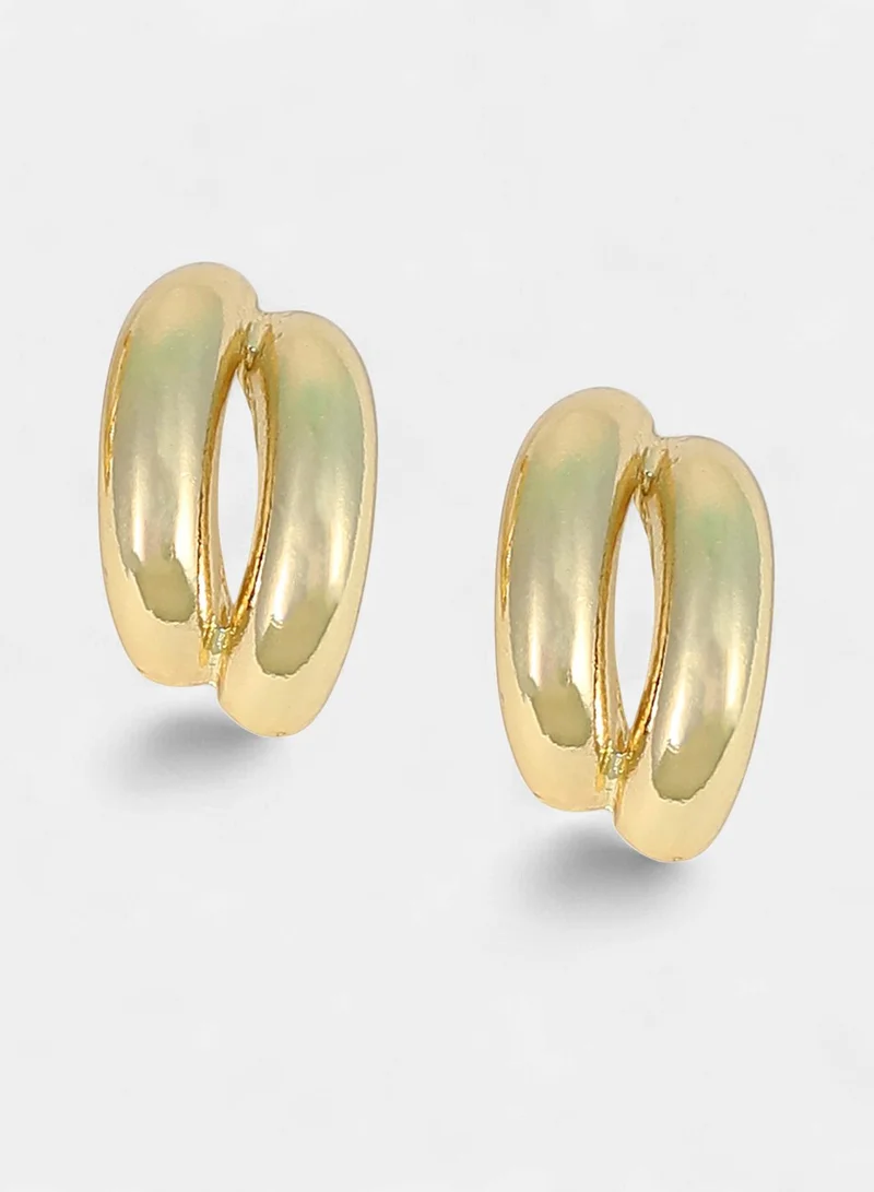 Sohi  Women The Strokes Hoop Earrings | California  Colour | One-Size | Metallic Alloy Material | Push Back Closure | Earrings For Casual & Evening Wear for Women | Best Price UAE