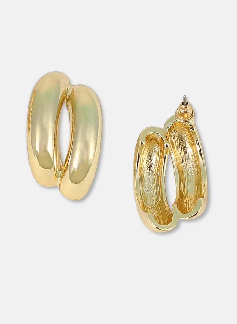 Sohi  Women The Strokes Hoop Earrings | California  Colour | One-Size | Metallic Alloy Material | Push Back Closure | Earrings For Casual & Evening Wear for Women | Best Price UAE