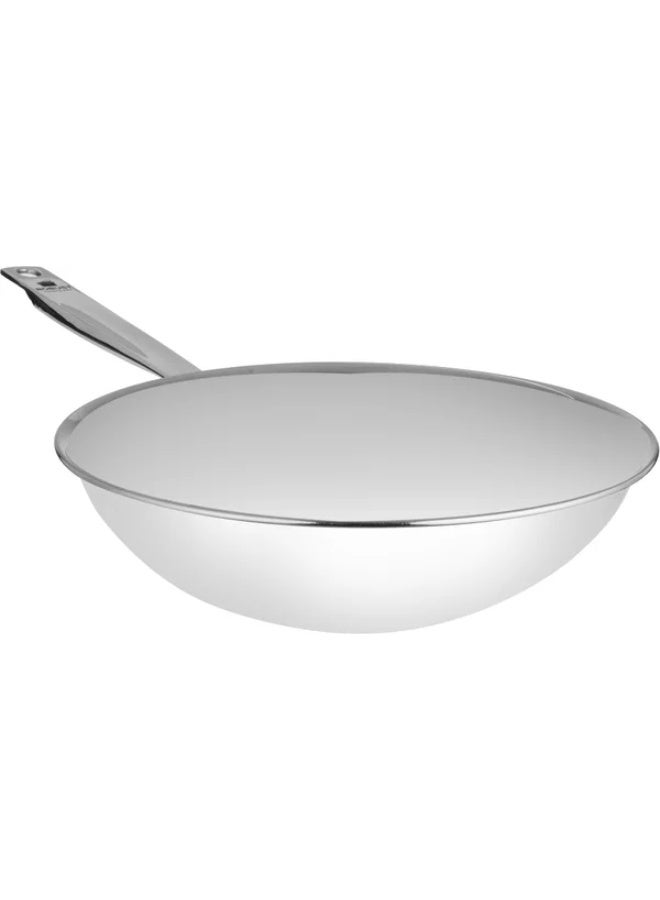 ROBUST Stainless Steel Pan, 28 cm - Silver - Image 2
