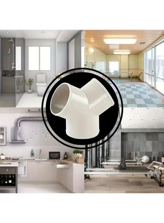 4 Inch 100mm Y Shaped Tee Connector ABS Pipe Splitter For Exhaust Fan Dryer Vent Hose - Image 2