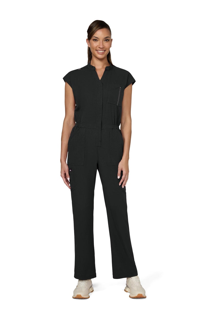KOI Solis x Anja Women's 9-Pocket Jumpsuit Black X-Large - Image 1