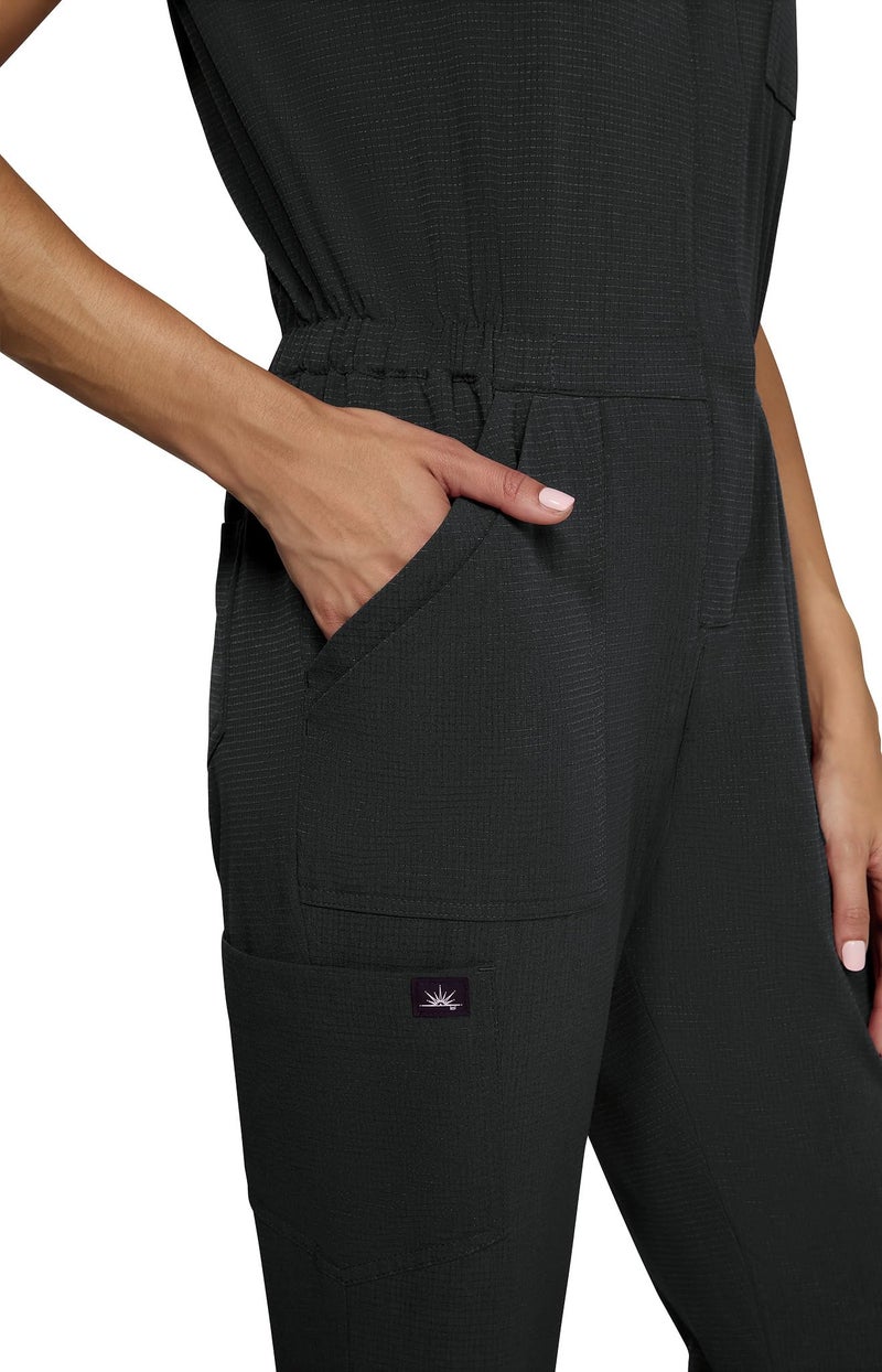 KOI Solis x Anja Women's 9-Pocket Jumpsuit Black X-Large - Image 4