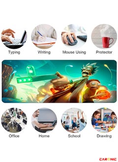 CARONIC Large Gaming Mouse Pad with Superior Micro Weave Cloth Extended Desk Mousepad with Stitched Edges Non-Slip Base Water Resist Keyboard Pad For Gamer And Office Home  Carl M1035  - Image 2