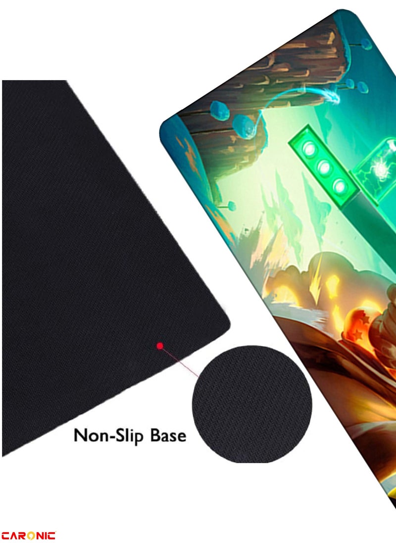 CARONIC - Large Gaming Mouse Pad with Superior Micro Weave Cloth Extended Desk Mousepad with Stitched Edges Non-Slip Base Water Resist Keyboard Pad For Gamer And Office Home  Carl M1035 - Image 1