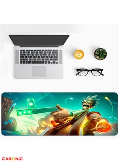 CARONIC Large Gaming Mouse Pad with Superior Micro Weave Cloth Extended Desk Mousepad with Stitched Edges Non-Slip Base Water Resist Keyboard Pad For Gamer And Office Home  Carl M1035  - Image 5