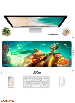 CARONIC Large Gaming Mouse Pad with Superior Micro Weave Cloth Extended Desk Mousepad with Stitched Edges Non-Slip Base Water Resist Keyboard Pad For Gamer And Office Home  Carl M1035  - Image 3