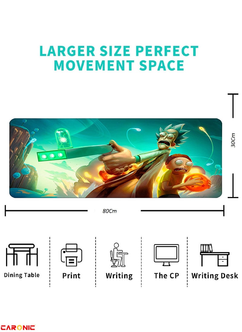 CARONIC - Large Gaming Mouse Pad with Superior Micro Weave Cloth Extended Desk Mousepad with Stitched Edges Non-Slip Base Water Resist Keyboard Pad For Gamer And Office Home  Carl M1035 - Image 1