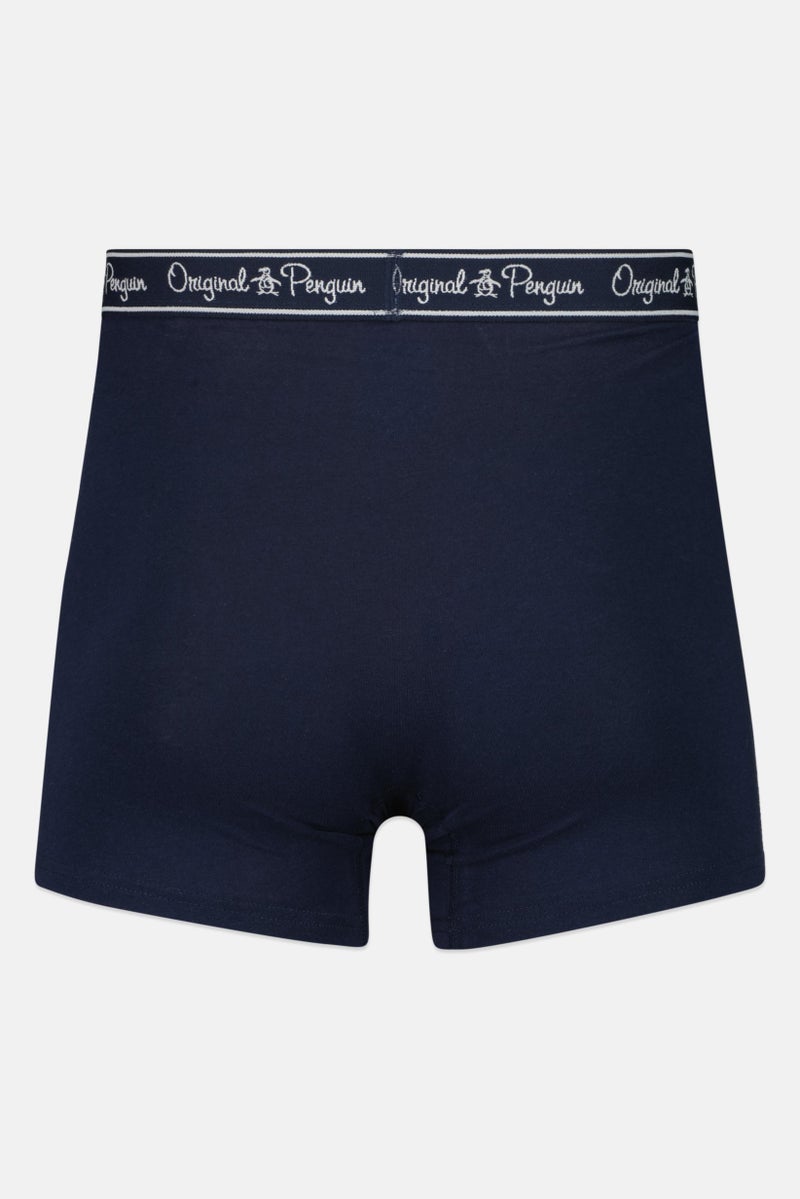 Original Penguin Men 3 Pieces Plain Boxer Briefs, Navy  - Image 2