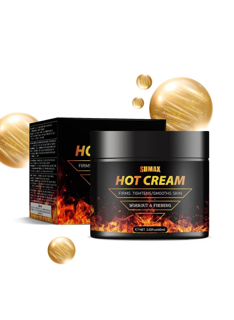 SUMAX Hot Sweat Cream, Fat Burning Cream for Belly Natural Weight Loss Cream Weight Loss Workout Enhancer for Women and Men Cellulite Treatment for Thighs Legs Abdomen Arms and Buttocks - Image 1