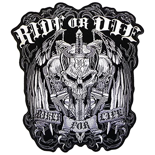 Hot Leathers - PPA5180 Ride Or Die Biker For Life Patch (5" Height) - Image 1