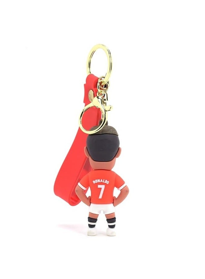 Generic 3D Football Keychain with Loop and Hook Versatile Bag Charm, Car Keyring, and Bike Keychain Ideal Gift for Football Fans, Featuring Football Uniform Pendant and Football Charm  - Image 3
