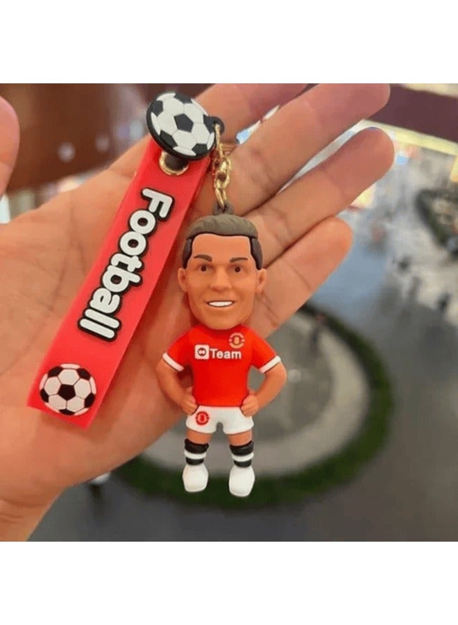 Generic 3D Football Keychain with Loop and Hook Versatile Bag Charm, Car Keyring, and Bike Keychain Ideal Gift for Football Fans, Featuring Football Uniform Pendant and Football Charm  - Image 5