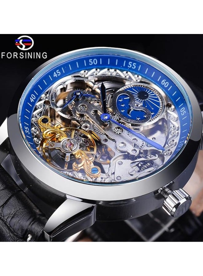 FORSINING Watches for Men Watch Leather Strap Luxury Luminous Water Resistant Automatic Mechanical Wristwatch 8300 - Image 2