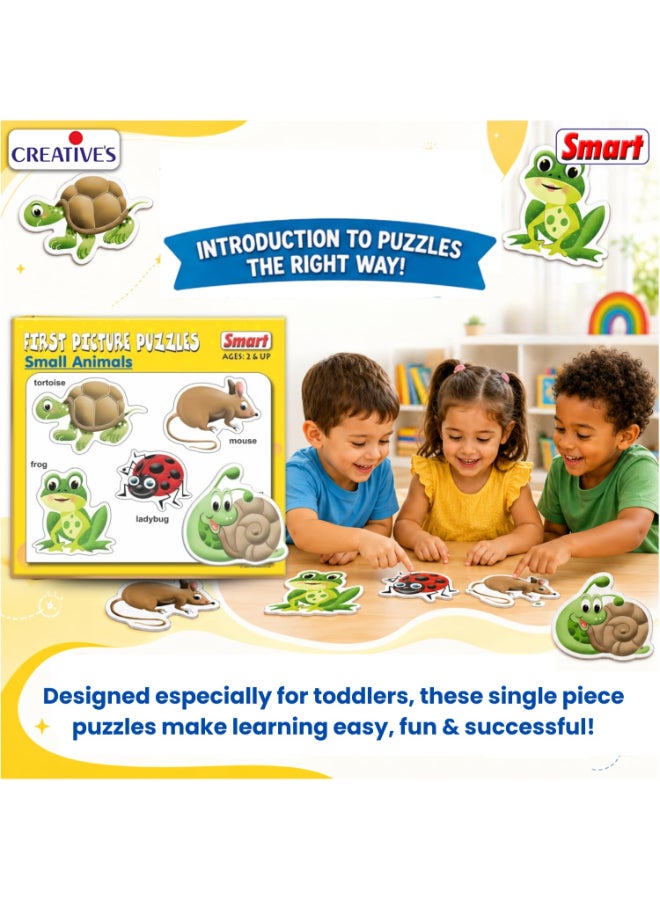Creative's Creative’s Smart First Picture Puzzles – Small Animals | Educational Toy for Toddlers | Learn Frog, Mouse, Tortoise, Ladybug & Snail | Montessori Early Learning Game for Kids | Ages 2 & Up - Image 4