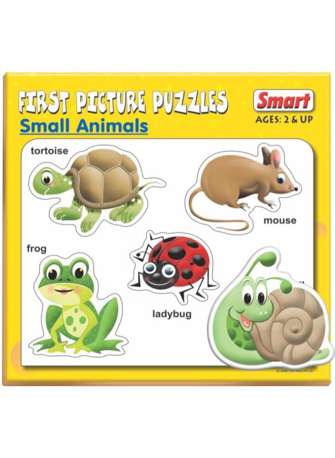 Creative's Creative’s Smart First Picture Puzzles – Small Animals | Educational Toy for Toddlers | Learn Frog, Mouse, Tortoise, Ladybug & Snail | Montessori Early Learning Game for Kids | Ages 2 & Up - Image 1