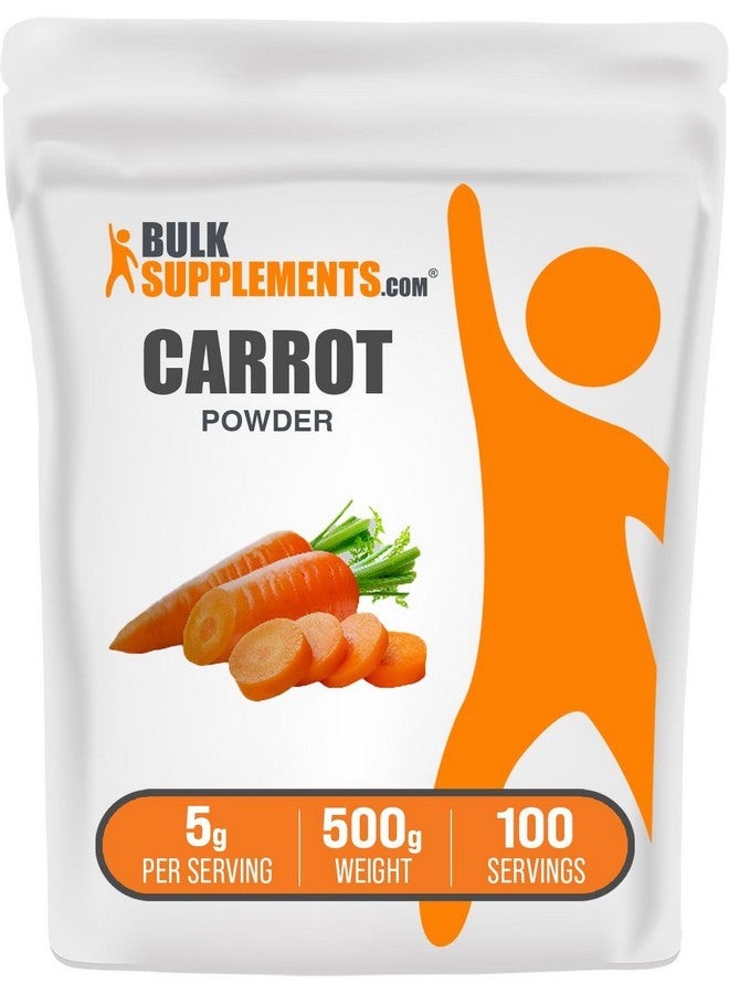 BulkSupplements.com Carrot Powder - Superfood Powder Supplement, Carrot Supplement - for Smoothies & Baking, Vegan & Gluten Free, 5g per Serving, 500g (1.1 lbs) (Pack of 1) - Image 1