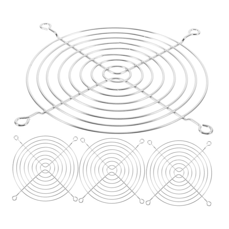20Pcs Black Metal Mesh Fan Grill with Screws for Computer Case Enhanced Cooling Protection - Image 2