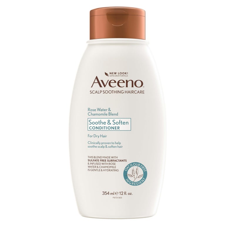 Aveeno Scalp Soothing Rose Water and Blend Conditioner, chamomile, 12 Fl Oz - Image 1