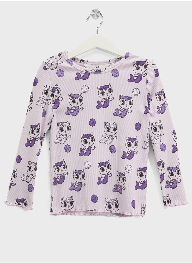 اتش اند ام Long-Sleeved Printed Top