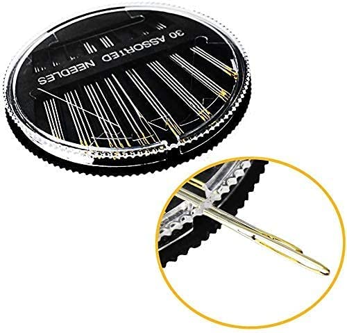TE Embroidery Kit with Wooden Hoop Ring 6,7,8 Inches, Multicolor Threads, 30 Needles, 1 Seam Ripper, 1 Threader and 1 Thread Cutter for Cross Stitch (Emb. kit 1st & 4th aati) - Image 2