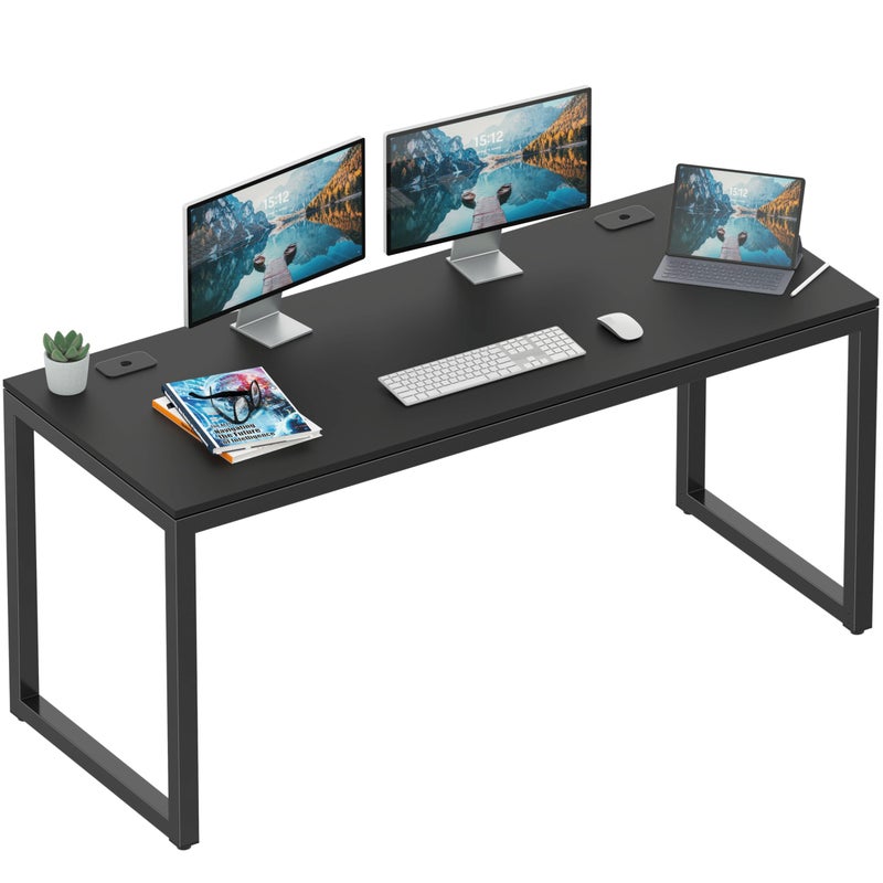 SHW 55Inch CommercialGrade Office Computer Desk Black