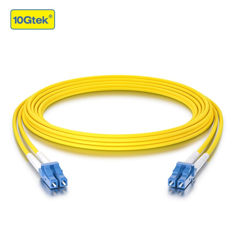 10Gtek Fiber Patch Cable - LC to LC OS2 10Gb/Gigabit Singlemode Jumper Duplex 9/125 LSZH Fiber Optic Cord for SMF SFP Transceiver, Yellow, 2-Meter(6.6-ft) - Image 2
