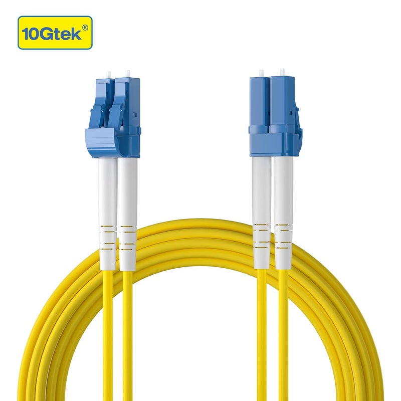 10Gtek Fiber Patch Cable - LC to LC OS2 10Gb/Gigabit Singlemode Jumper Duplex 9/125 LSZH Fiber Optic Cord for SMF SFP Transceiver, Yellow, 2-Meter(6.6-ft) - Image 3