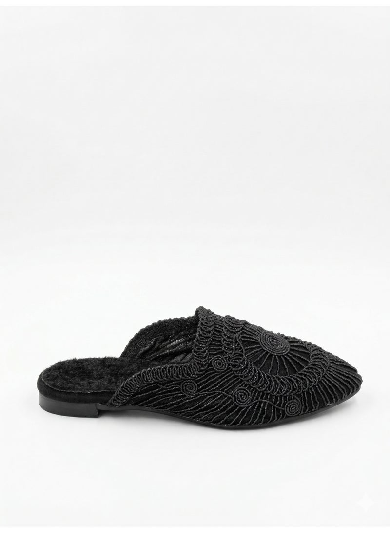 لايف ستيلاش  صابوه قماش مسطح مميز SB-703 - أسود - Image 3