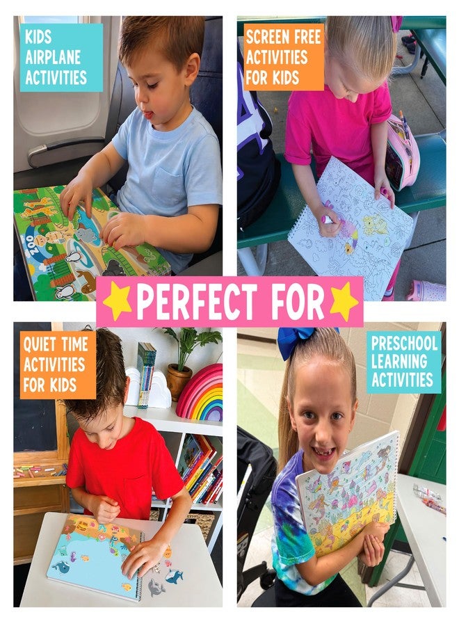 Hadley Designs Sticker Books for Toddlers 2-4 Years - Toddler Sticker Book Preschool Learning Activities, Kids Stickers Ages 2-4, Quiet Books for Toddlers 3-5, Kids Travel Activities, Educational Toy Toddler Gifts - Image 5