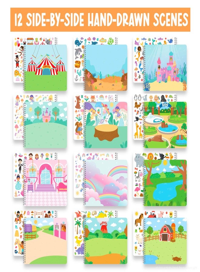 Hadley Designs Sticker Books for Toddlers 2-4 Years - Toddler Sticker Book Preschool Learning Activities, Kids Stickers Ages 2-4, Quiet Books for Toddlers 3-5, Kids Travel Activities, Educational Toy Toddler Gifts - Image 4
