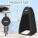 AKOZLIN Portable Pop Up Shower Privacy Shelters Instant Tent Dressing Changing Outdoor Camping Toilet Tent Black - Image 2