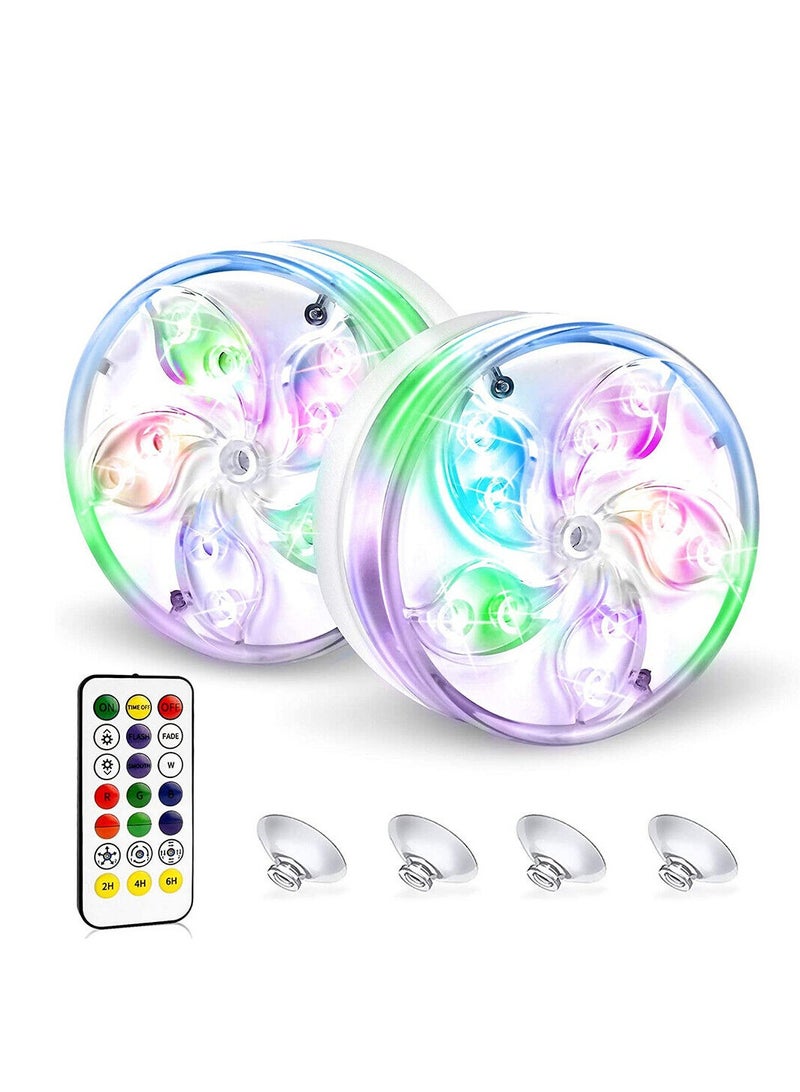 SYOSI Pool Lights Underwater for Above Ground Pools Floating Waterproof Magnetic Submersible LED Pool Lights with Remote Swimming Pool Lighting Inground at Night Color Changing Pond Light for Tub  - Image 1