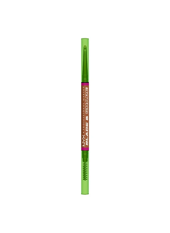 NYX PROFESSIONAL MAKEUP NYX Professional Makeup Blade & Shade, Dual Edged Brow Pencil, Up to 16HR wear, Smooth-glide pigment, Auburn