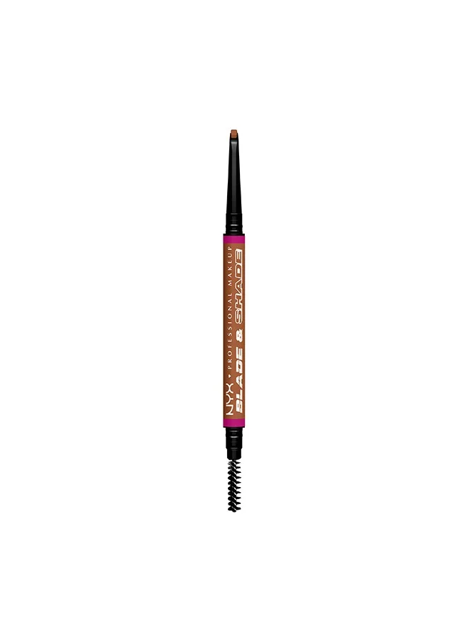 NYX PROFESSIONAL MAKEUP NYX Professional Makeup Blade & Shade, Dual Edged Brow Pencil, Up to 16HR wear, Smooth-glide pigment, Auburn