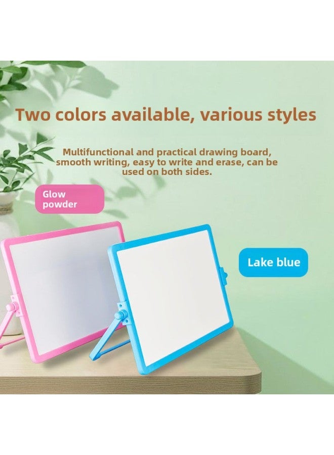 Double-sided Magnetic Small Whiteboard Braceable Home Office Notebook Message Children's Graffiti Writing Board Erasable Sketchpad-Color:Noble Gift Package + Pink Double White [wall-mounted]-Specification:20*30  - Image 3
