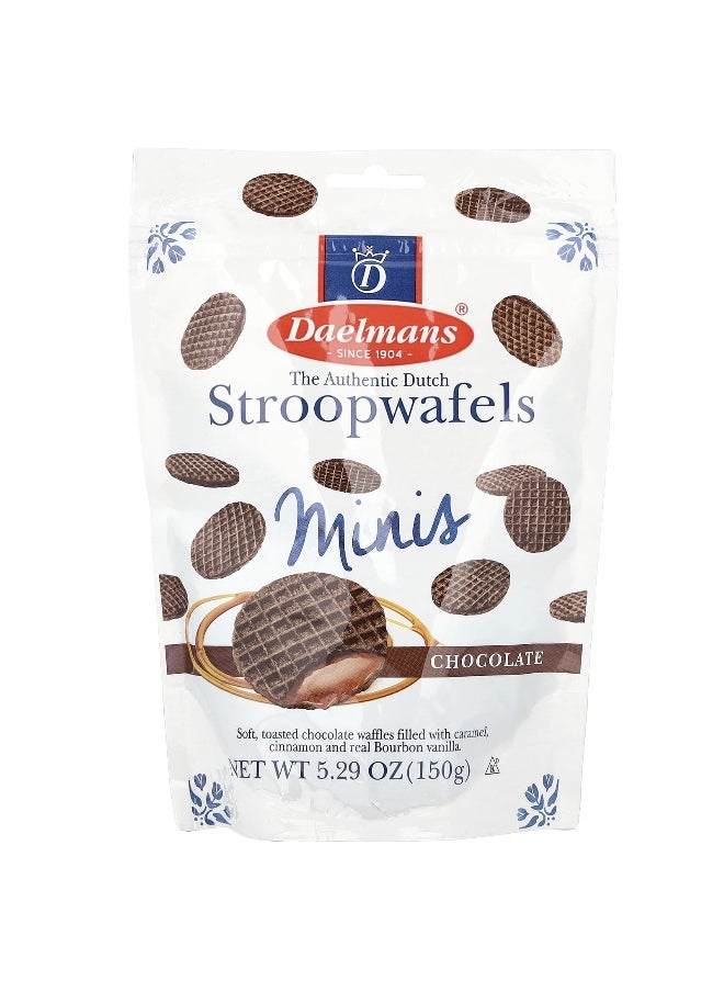 Daelmans Daelmans, Stroopwafels Minis, Chocolate, 5.29 oz (150 g)  - Image 1
