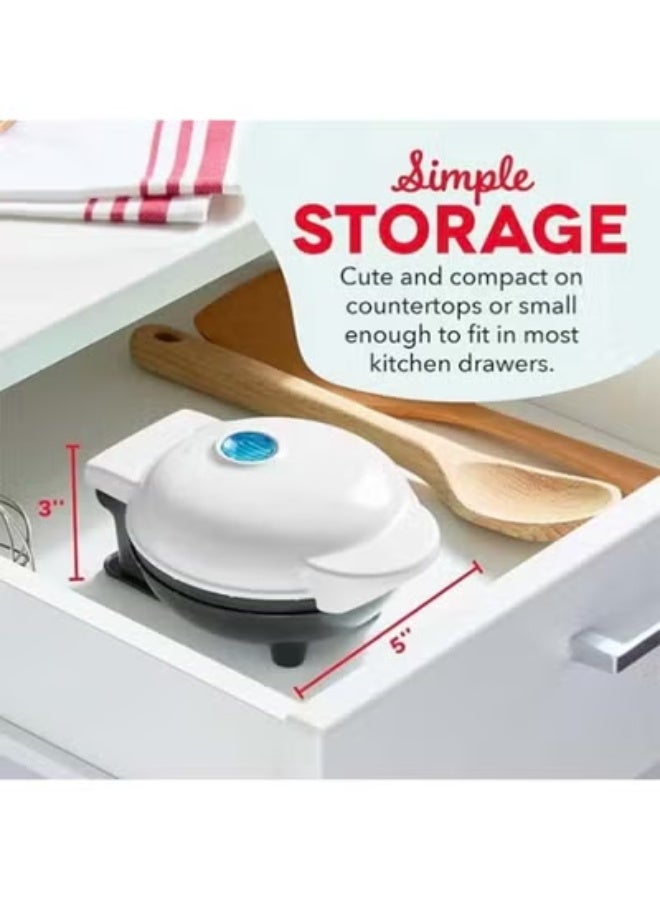 HaHaHai Mini Maker for Individual Waffles, Hash Browns, Keto Chaffles with Easy to Clean, Non-Stick Surfaces, 4 Inch - Image 2