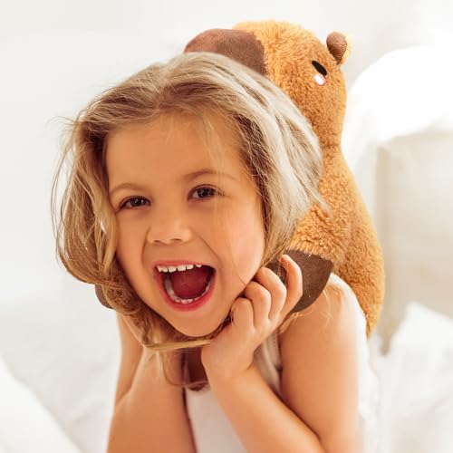 Happy Fuel Capybara Microwavable & Weighted Stuffed Animals - 1.5 Lbs Unscented Heating Pad for Period Cramps Pain Relief and Anxiety, Cute Capybara Plush Toys Gifts for Women Girls Adults and Kids by Happy Fuel - Image 5