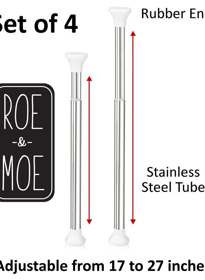 Roe & Moe Deluxe Stainless Steel Telescoping Window Security Guard Bars Prevent Forced Entry - extends from 17–27 inches (4) - Image 2