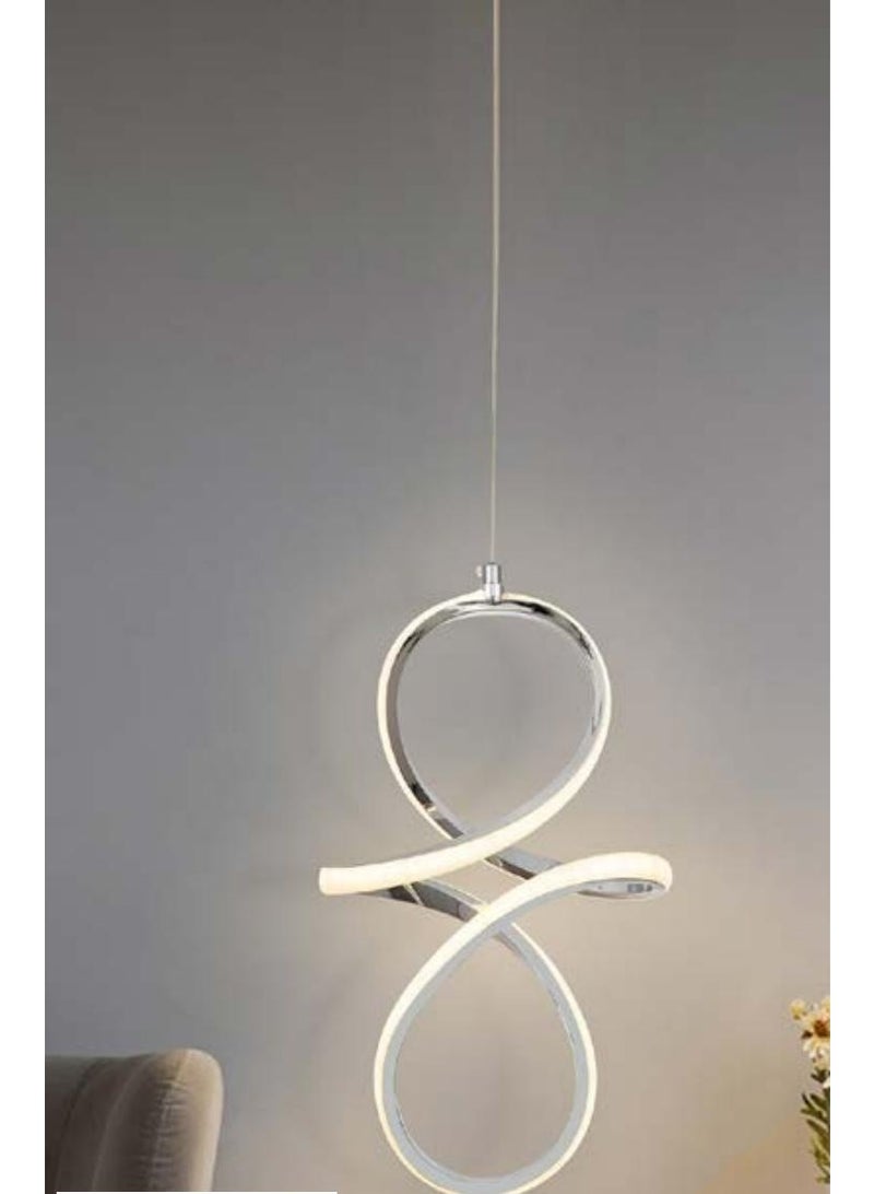 Modern LED chandelier with European-style rings and three lights – a stunning work of art.