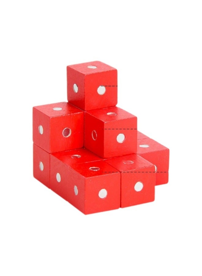 Wooden Magnetic Color Cube Building Block Six-sided Magnetic Small Square Mathematics Removable Cube Geometry Teaching Aids - Image 5
