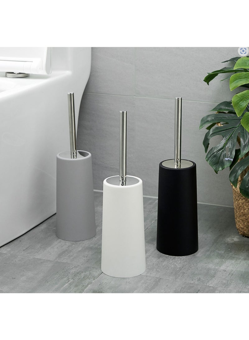 2 Pack Toilet Brush and Holder, Toilet Brush with 304 Stainless Steel Long Handle, Toilet Bowl Brush for Bathroom Toilet, Elegant, Durable (Black) - Image 2