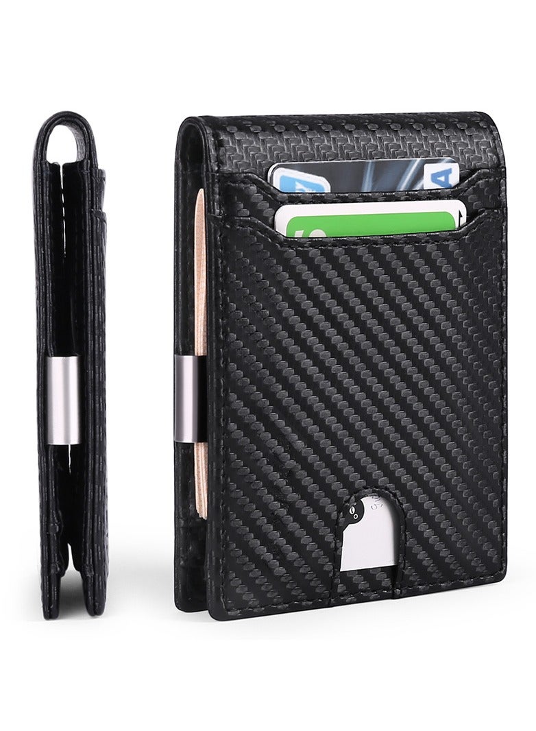 KUYING Carbon Fiber Ultra Thin And Minimalist Foldable Clip Pocket Card Bag