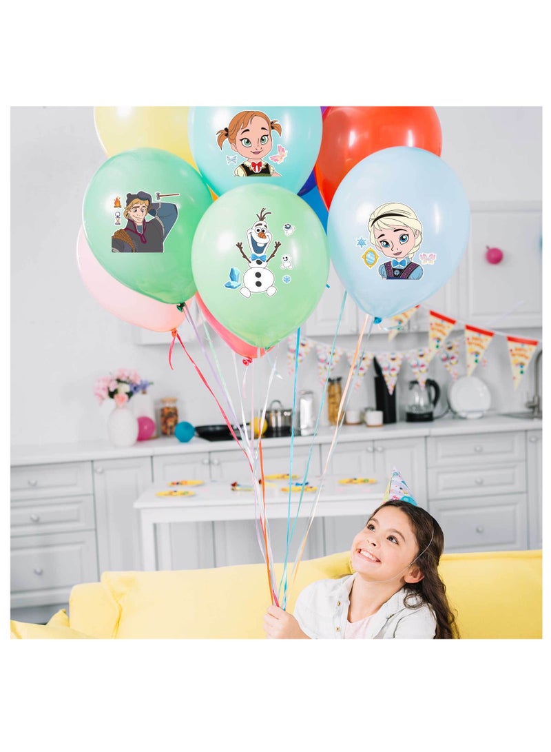 8 أوراق من ملصقات ديزني فروزن إلسا آنا اللطيفة يمكنك صنعها بنفسك لتزيين غرفة الحفلات وألعاب الألغاز اصنع ملصقات وجهك بنفسك ألعاب تعليمية - Image 2