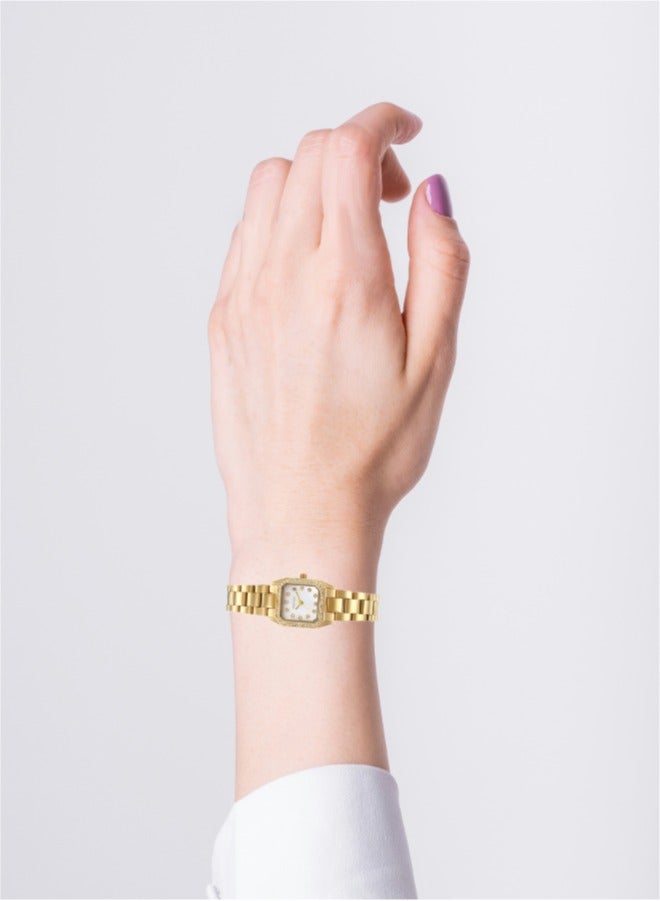 Black Moon Elegant Blackmoon Women's Watch Stylish White Dial Stainless Steel Band Water Resistant Perfect for Casual and Formal Wear - Image 3