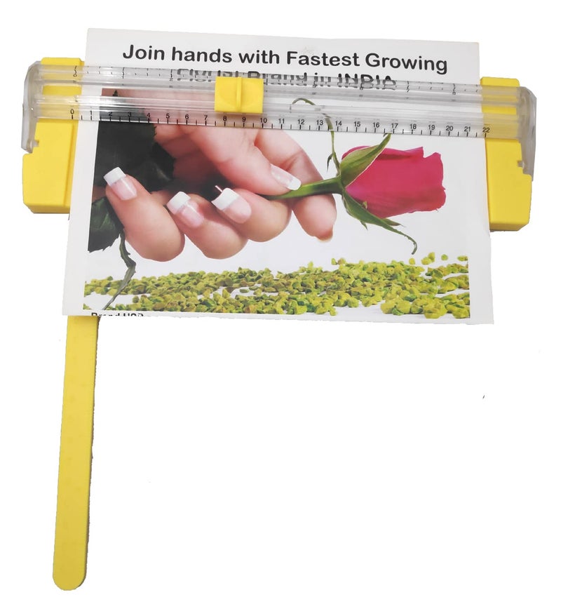 3A Featuretail Paper Cutter, A5 Paper Trimmer 8.5 inch Cut with Automatic Hand Safeguard and Side Ruler for Scrapbooking, Coupon, Craft Paper, Label and Photo (Multicolor, A5 Size 8 Inch Cut) - Image 4